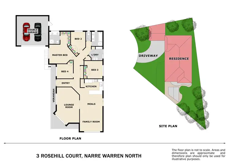 Floorplan of Homely house listing, 3 Rosehill Court, Narre Warren North VIC 3804