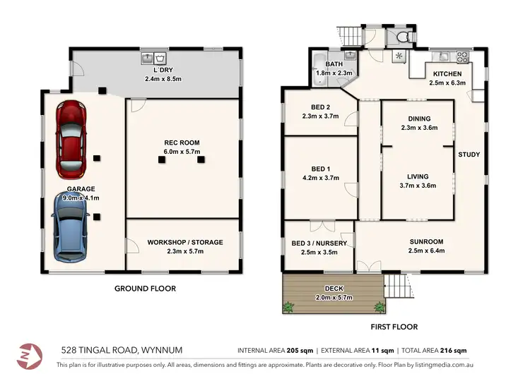 Floorplan of Homely house listing, 528 Tingal Road, Wynnum QLD 4178