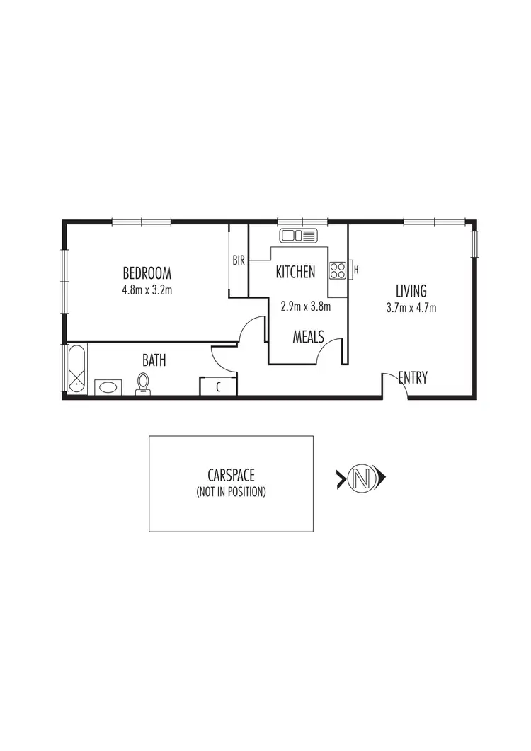 Floorplan of Homely unit listing, 8/129 The Parade, Ascot Vale VIC 3032