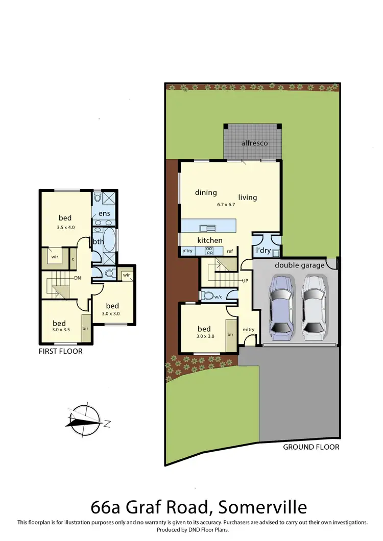 Floorplan of Homely townhouse listing, 66A Graf Road, Somerville VIC 3912