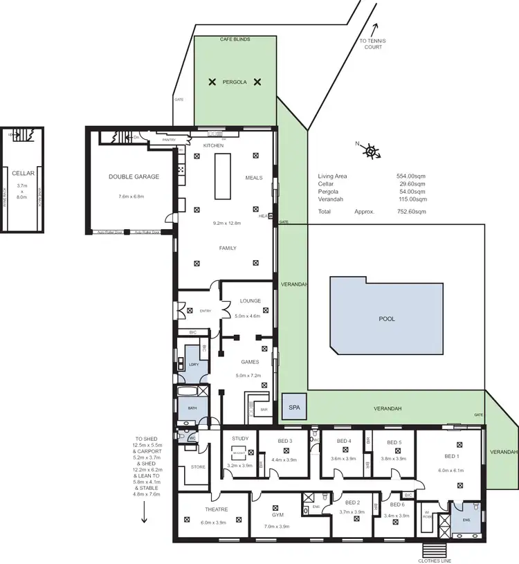Floorplan of Homely house listing, 184 Ackland Hill Road, Coromandel East SA 5157