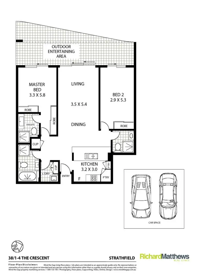 Floorplan of Homely apartment listing, 38/1-4 The Crescent, Strathfield NSW 2135