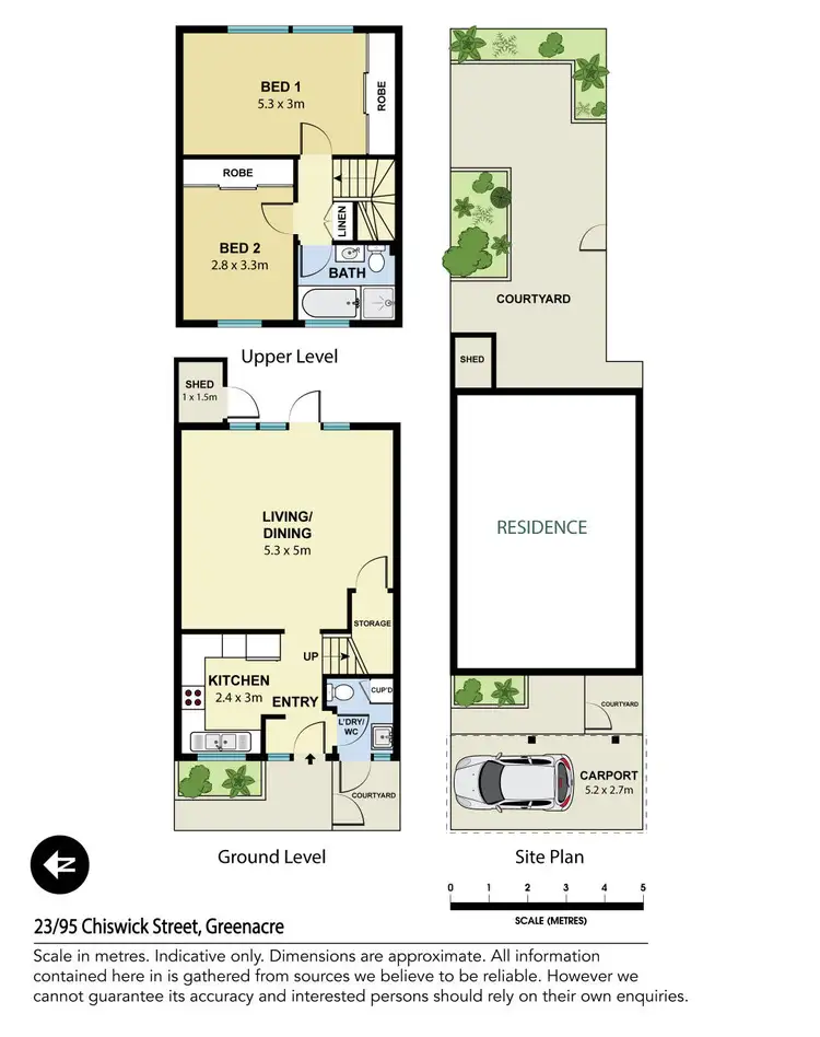 Floorplan of Homely townhouse listing, 23/95 Chiswick Road, Greenacre NSW 2190