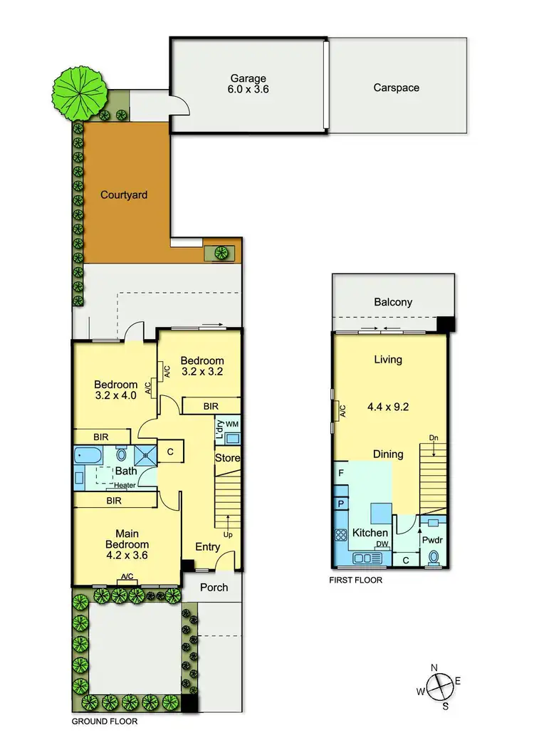 Floorplan of Homely townhouse listing, 1/221 Westgarth Street, Northcote VIC 3070