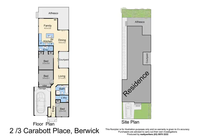 Floorplan of Homely unit listing, 2/3 Carabott Place, Berwick VIC 3806