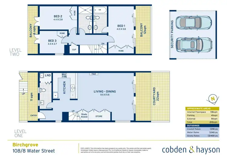 Floorplan of Homely apartment listing, 108/8 Water Street, Birchgrove NSW 2041