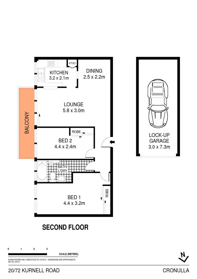 Floorplan of Homely apartment listing, 20/72 Kurnell Road, Cronulla NSW 2230