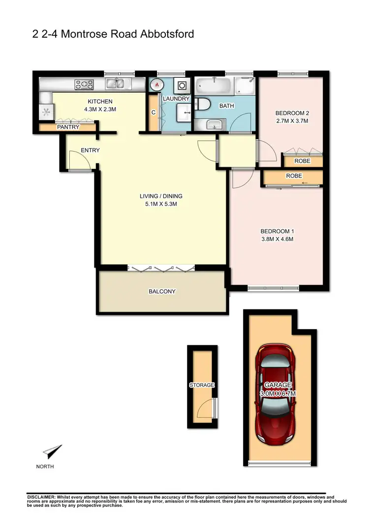 Floorplan of Homely apartment listing, 2/2-4 Montrose Road, Abbotsford NSW 2046