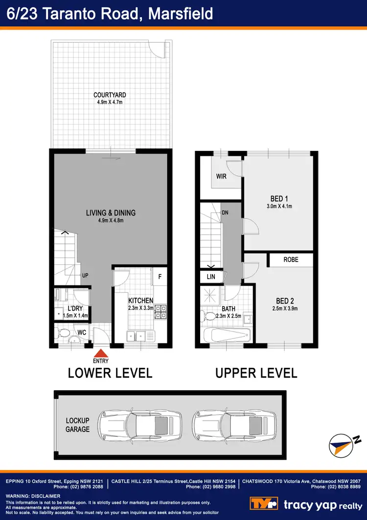 Floorplan of Homely townhouse listing, 6/23 Taranto Road, Marsfield NSW 2122