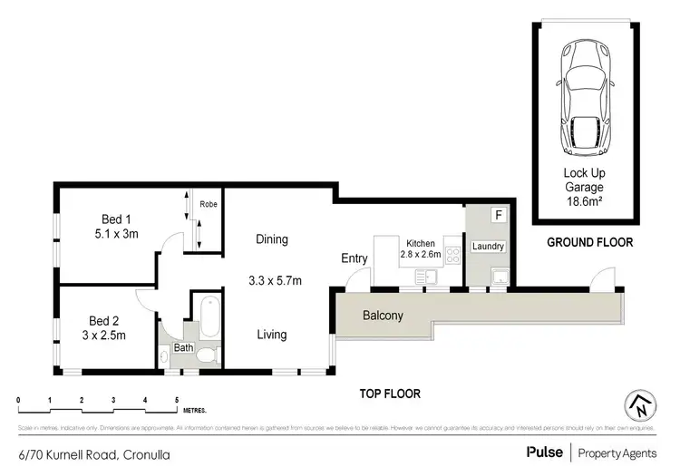 Floorplan of Homely apartment listing, 6/70 Kurnell Road, Cronulla NSW 2230