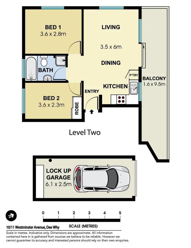 Floorplan of Homely apartment listing, 10/11 Westminster Avenue, Dee Why NSW 2099