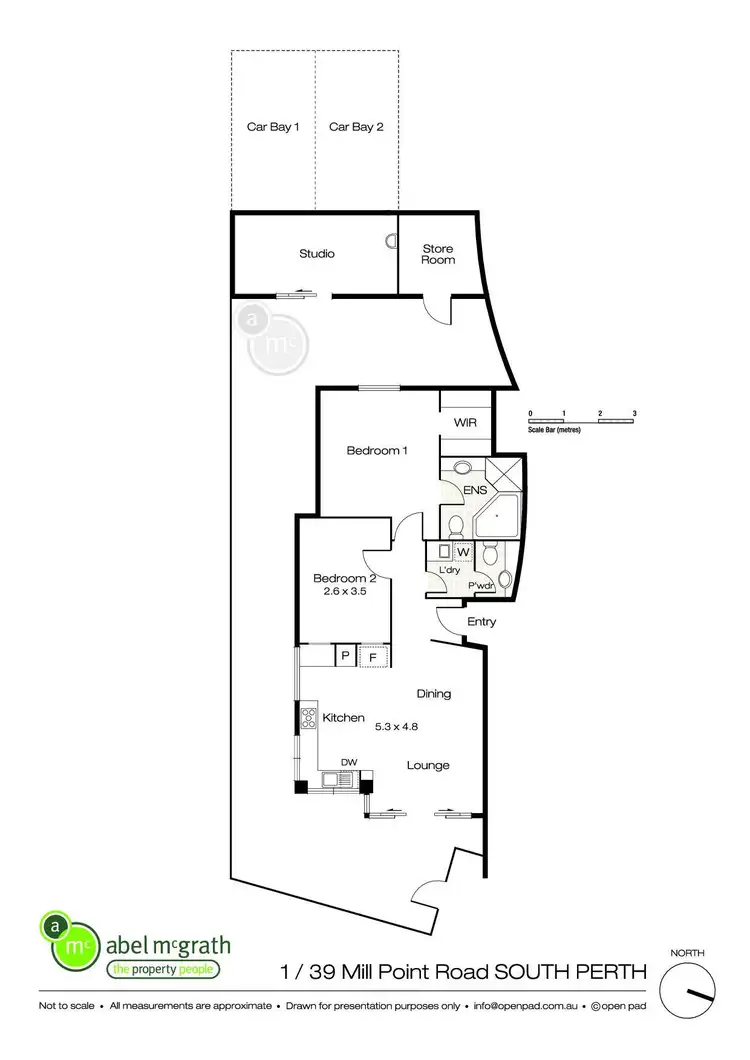Floorplan of Homely apartment listing, 1/39 Mill Point Road, South Perth WA 6151