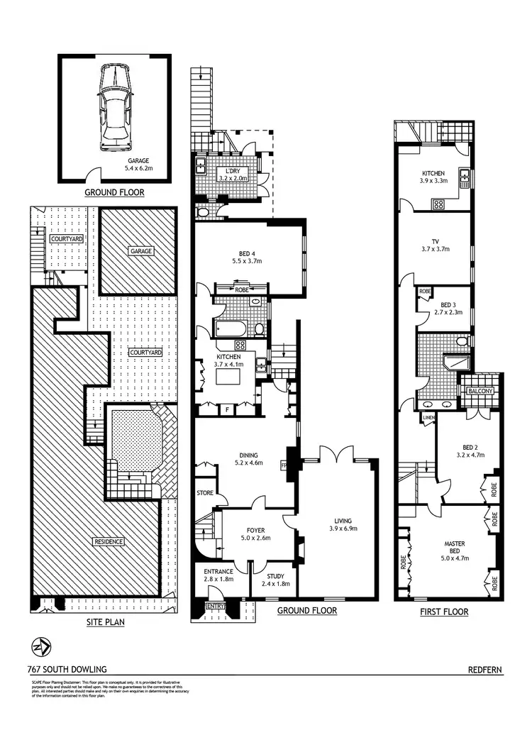 Floorplan of Homely house listing, 767 South Dowling Street, Redfern NSW 2016
