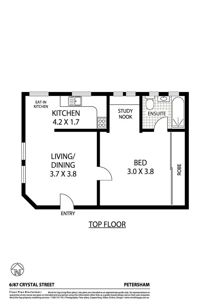 Floorplan of Homely apartment listing, 6/87 Crystal Street, Petersham NSW 2049