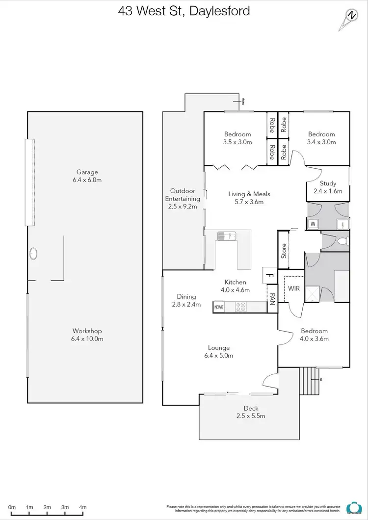 Floorplan of Homely house listing, 43 West Street, Daylesford VIC 3460