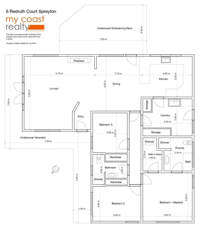 Floorplan of Homely house listing, 6 Redruth Court, Spreyton TAS 7310