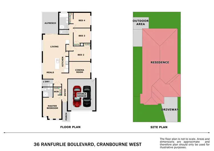 Floorplan of Homely house listing, 36 Ranfurlie Boulevard, Cranbourne West VIC 3977