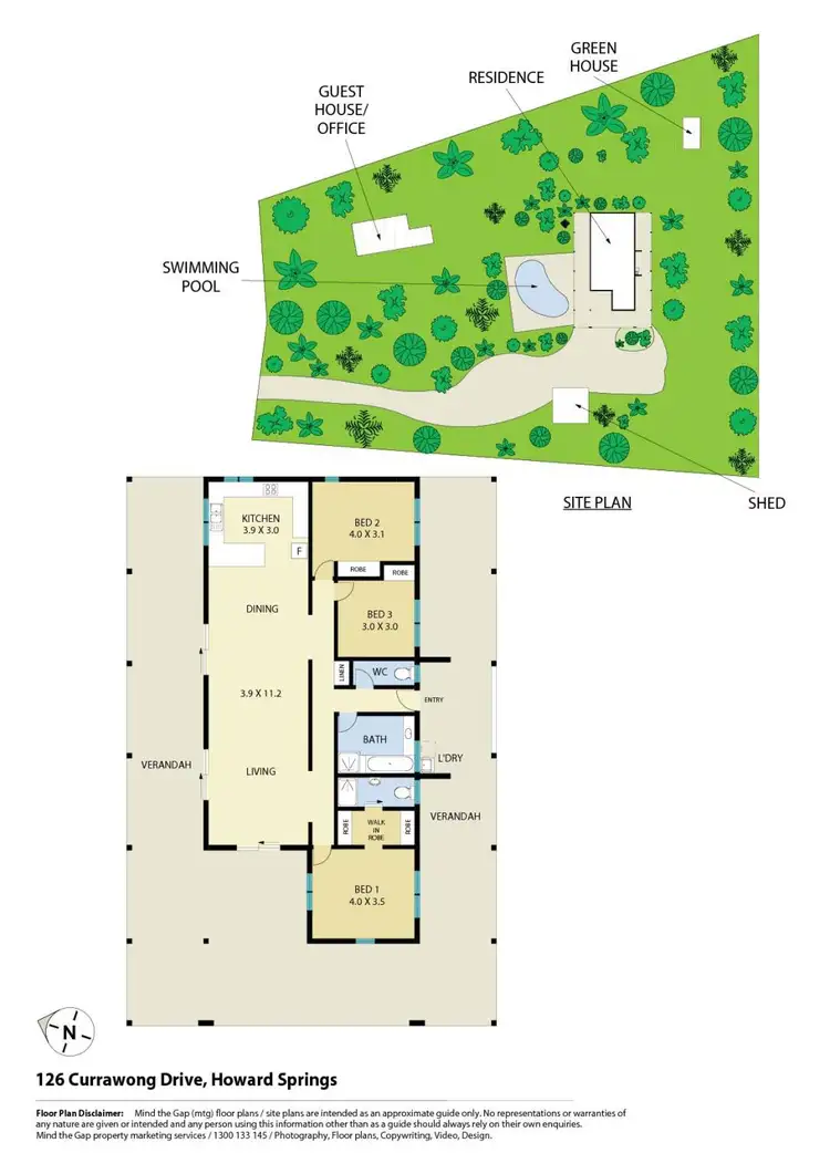 Floorplan of Homely rural property listing, 126 Currawong Drive, Howard Springs NT 835