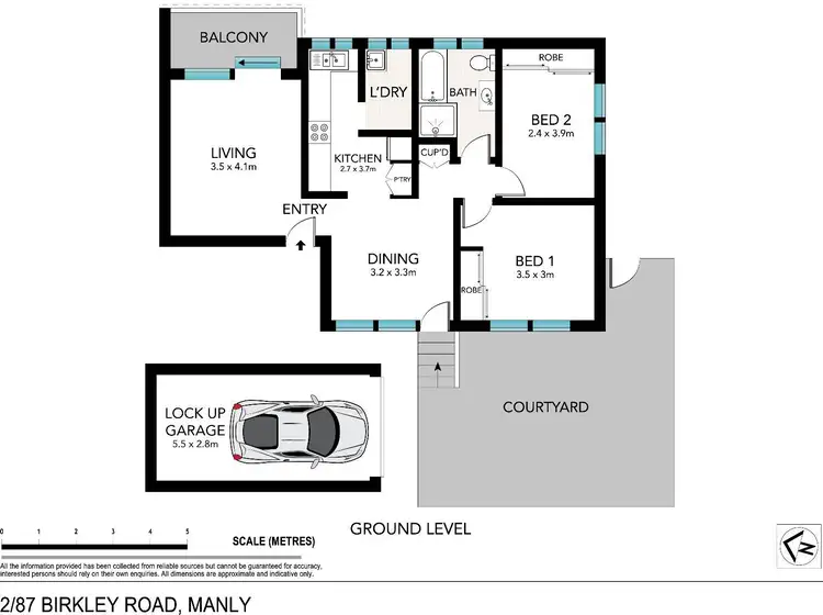 Floorplan of Homely apartment listing, 2/87 Birkley Road, Manly NSW 2095