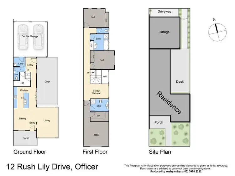 Floorplan of Homely house listing, 12 Rush Lily Drive, Officer VIC 3809