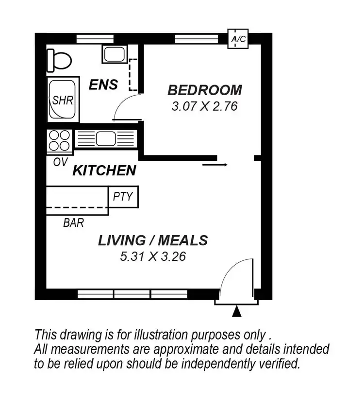 Floorplan of Homely unit listing, 1/45 Seventh Avenue, St Peters SA 5069
