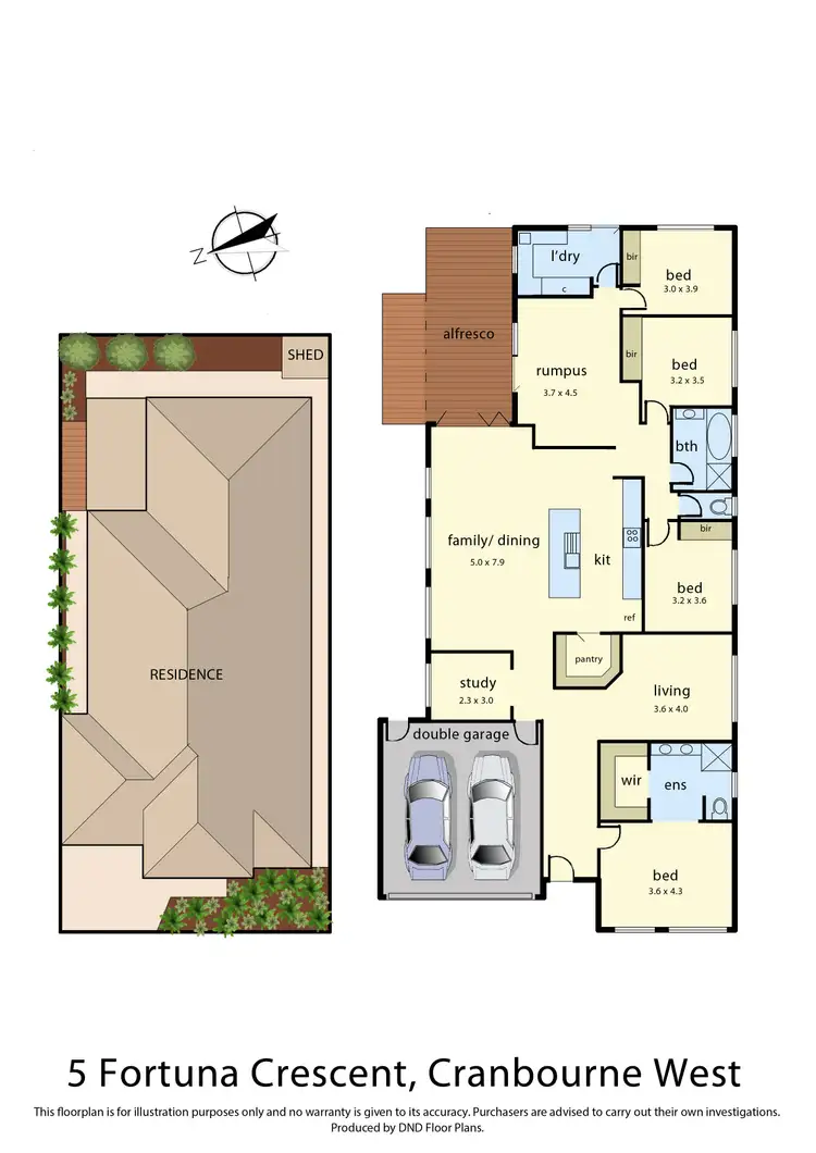 Floorplan of Homely house listing, 5 Fortuna Crescent, Cranbourne West VIC 3977