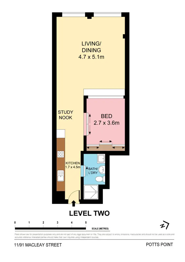 Floorplan of Homely apartment listing, 11/91-93 Macleay Street, Potts Point NSW 2011