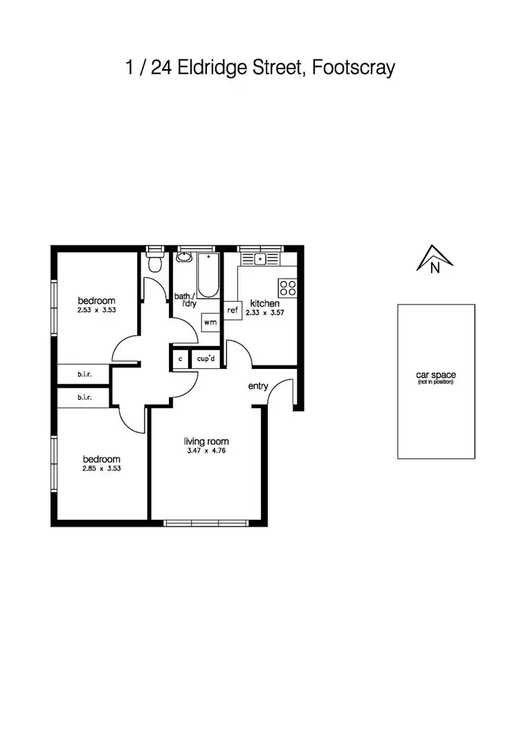 Floorplan of Homely apartment listing, 1/24 Eldridge Street, Footscray VIC 3011