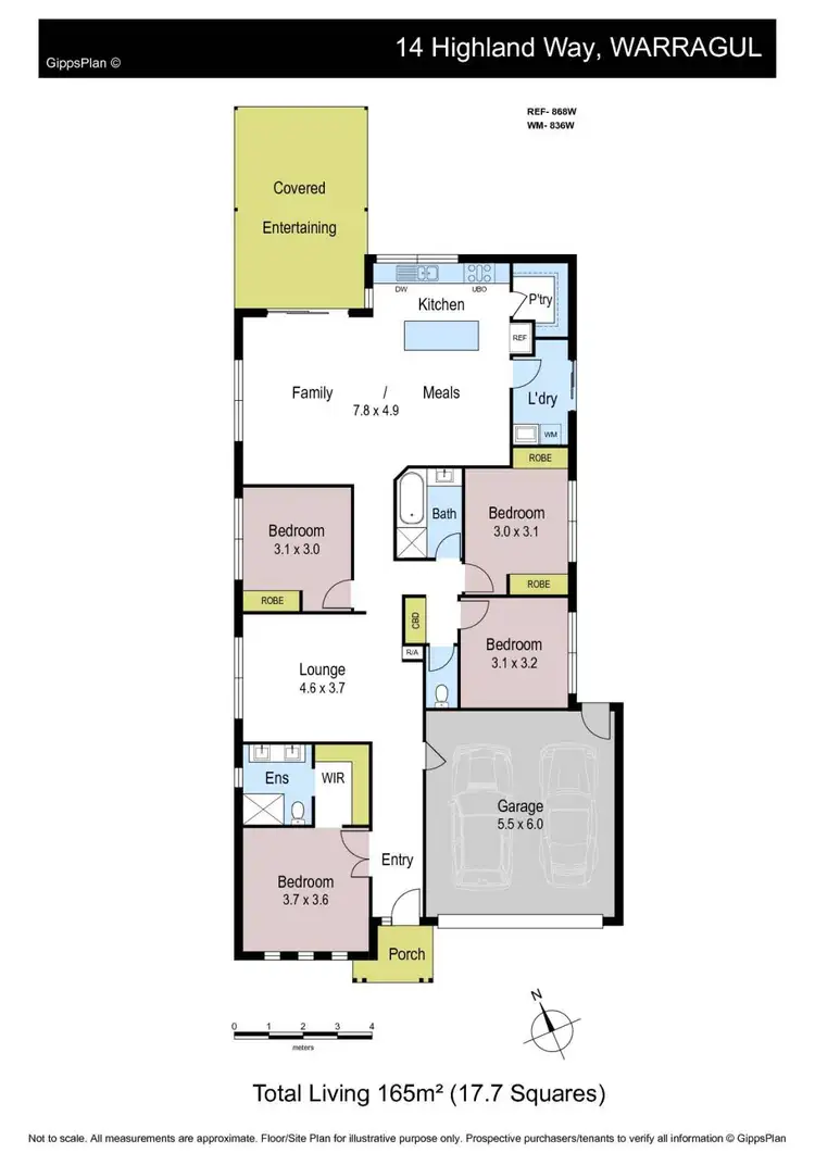Floorplan of Homely house listing, 14 Highland Way, Warragul VIC 3820