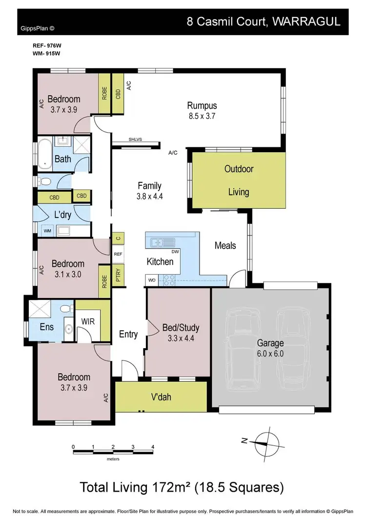 Floorplan of Homely house listing, 8 Casmil Court, Warragul VIC 3820