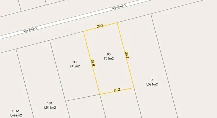 Floorplan of Homely land listing, 95 Greenoaks Drive, Coolum Beach QLD 4573