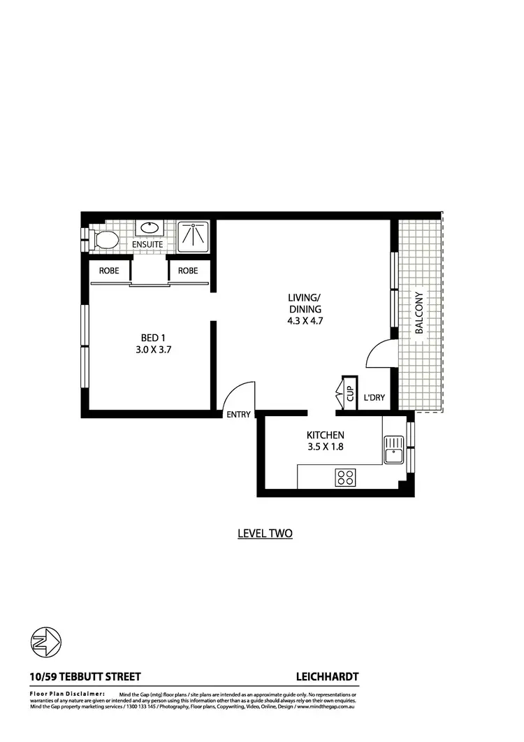 Floorplan of Homely apartment listing, 10/59 Tebbutt Street, Leichhardt NSW 2040