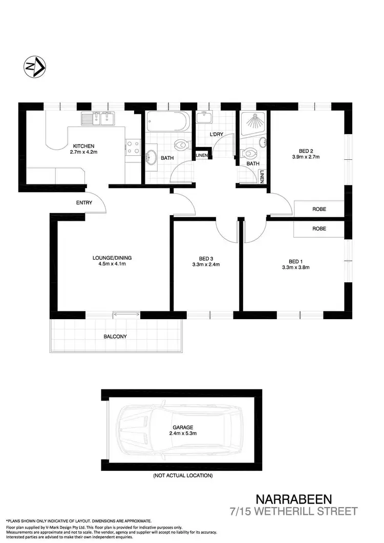 Floorplan of Homely apartment listing, 7/15 Wetherill Street, Narrabeen NSW 2101