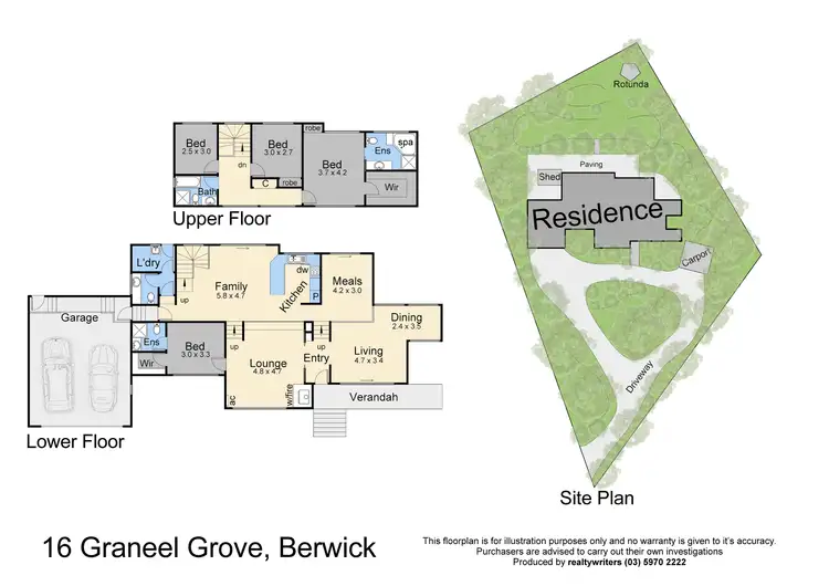 Floorplan of Homely house listing, 16 Graneel Grove, Berwick VIC 3806