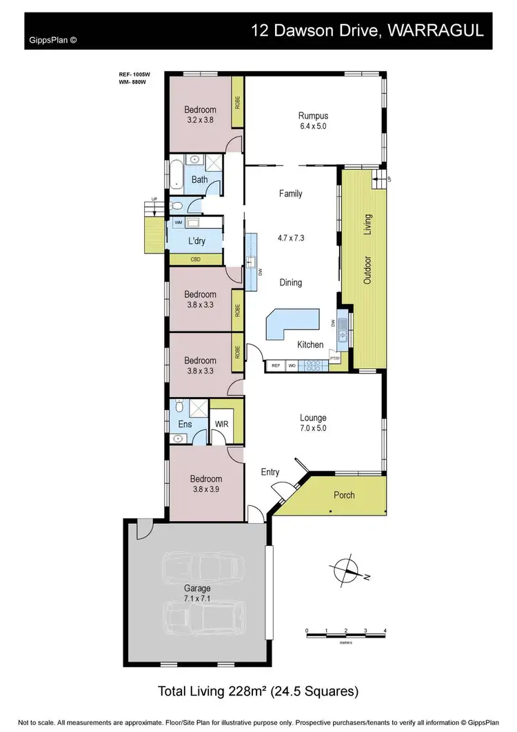 Floorplan of Homely house listing, 12 Dawson Drive, Warragul VIC 3820