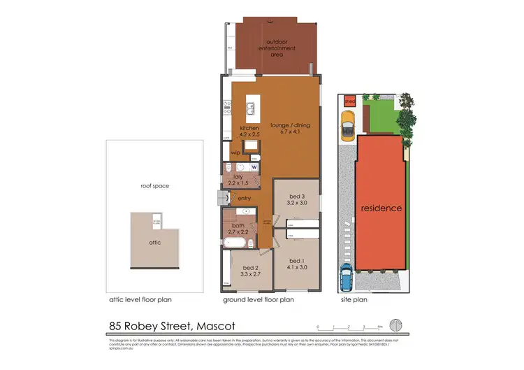 Floorplan of Homely house listing, 85 Robey Street, Mascot NSW 2020