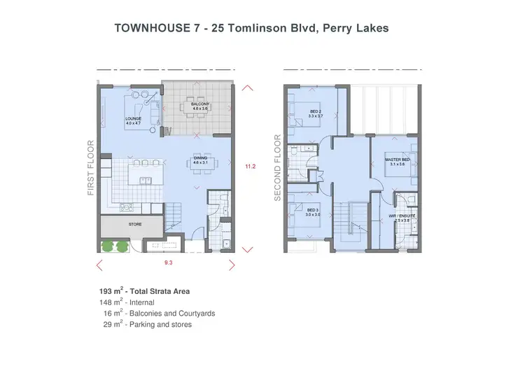 Floorplan of Homely townhouse listing, 7/25 Tomlinson Boulevard, Floreat WA 6014