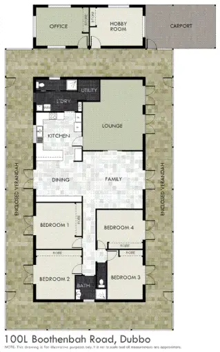 Floorplan of Homely rural property listing, 100L Boothenba Road, Dubbo NSW 2830