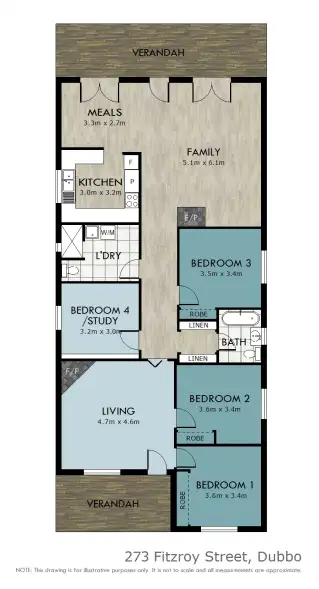 Floorplan of Homely house listing, 273 Fitzroy Street, Dubbo NSW 2830