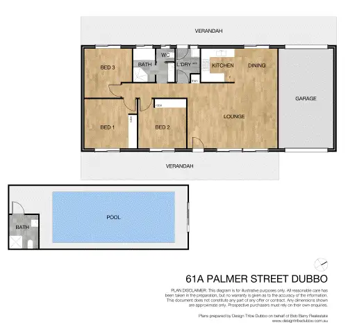 Floorplan of Homely house listing, 61A Palmer Street, Dubbo NSW 2830