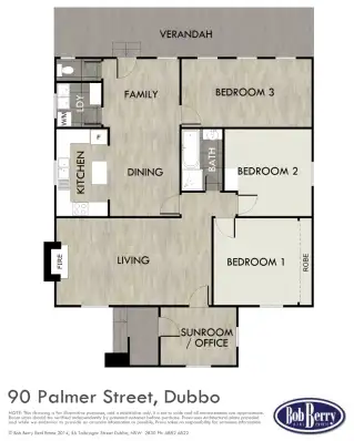 Floorplan of Homely house listing, 90 Palmer Street, Dubbo NSW 2830