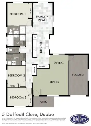 Floorplan of Homely house listing, 5 Daffodil Court, Dubbo NSW 2830