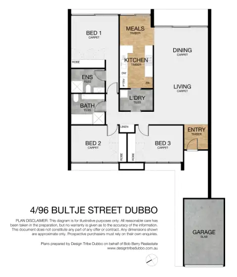 Floorplan of Homely unit listing, 4/96 Bultje Street, Dubbo NSW 2830
