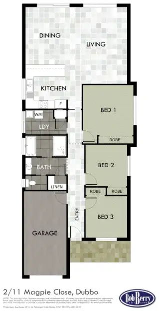 Floorplan of Homely semi-detached listing, 2/11 Magpie Close, Dubbo NSW 2830