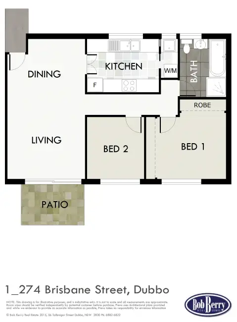 Floorplan of Homely unit listing, 1/274 Brisbane Street, Dubbo NSW 2830