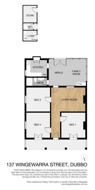 Floorplan of Homely house listing, 137 Wingewarra Street, Dubbo NSW 2830