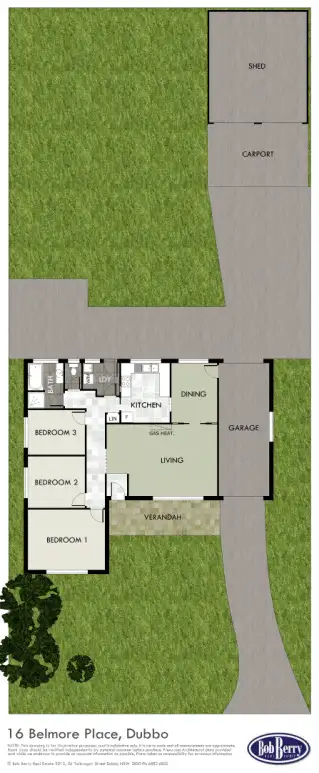 Floorplan of Homely house listing, 16 Belmore Place, Dubbo NSW 2830