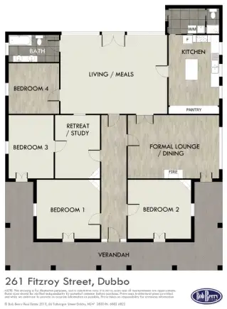 Floorplan of Homely house listing, 261 Fitzroy Street, Dubbo NSW 2830