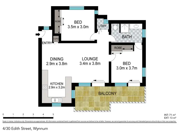 Floorplan of Homely unit listing, 4/30 Edith Street, Wynnum QLD 4178