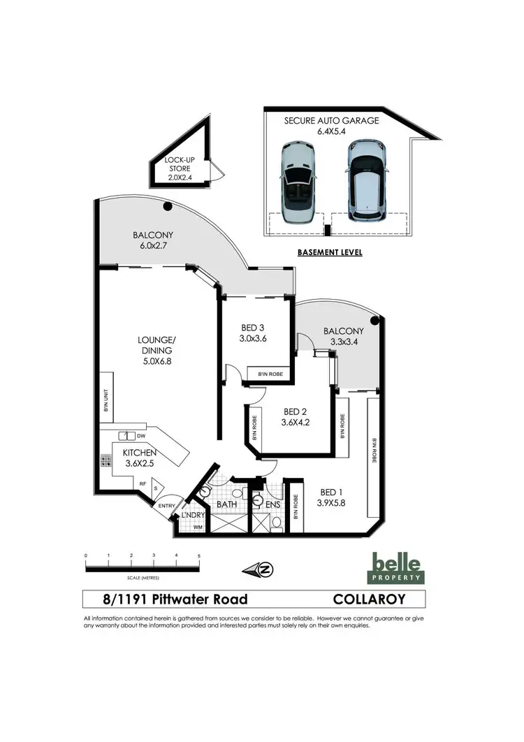 Floorplan of Homely unit listing, 8/1191 Pittwater Road, Collaroy NSW 2097